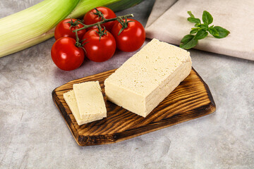 Soya vegan tofu cheese brick