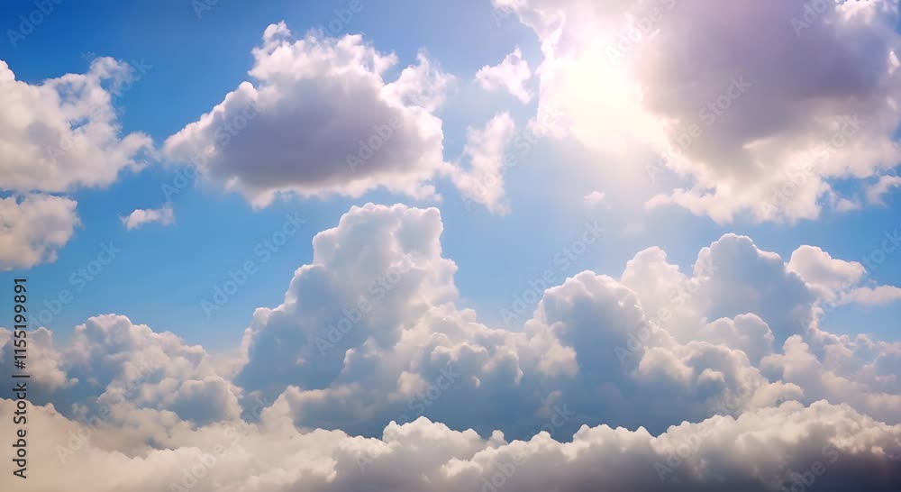Poster beautiful clouds in sky animation timelapse background new beautiful stock video footage animation a