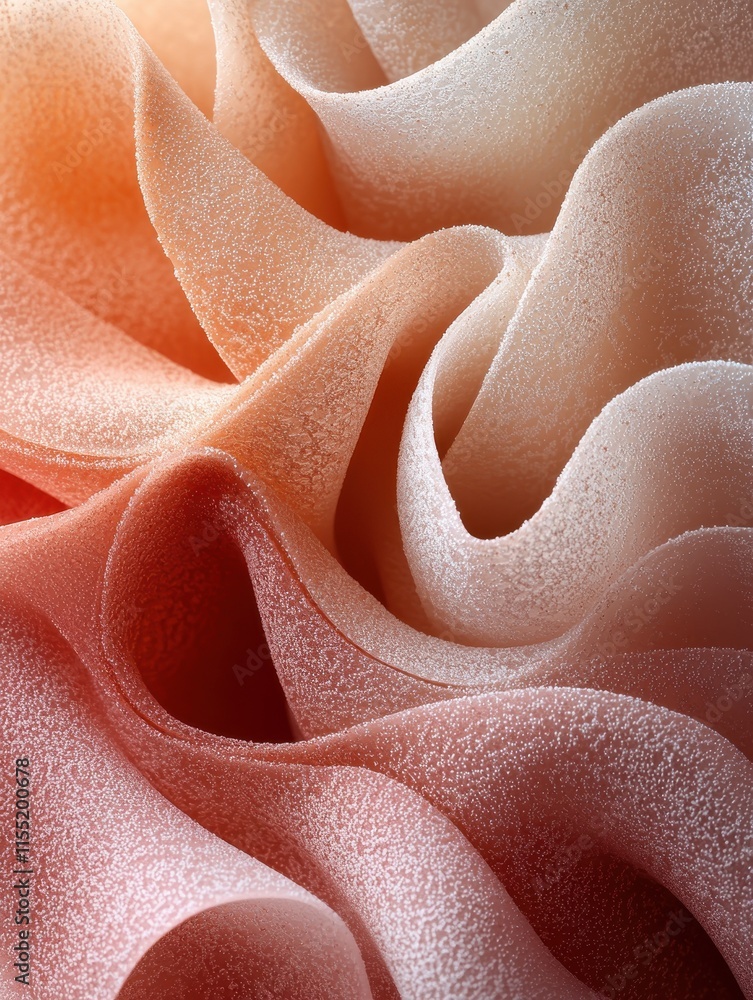 Poster abstract layers of mocha mousse close-up digital art soft textures artistic background concept
