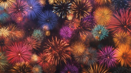 Colorful Fireworks Display