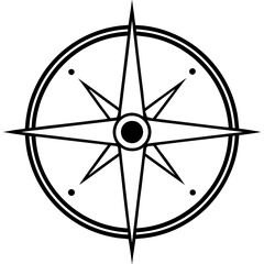 Compass Line Art Vector Design