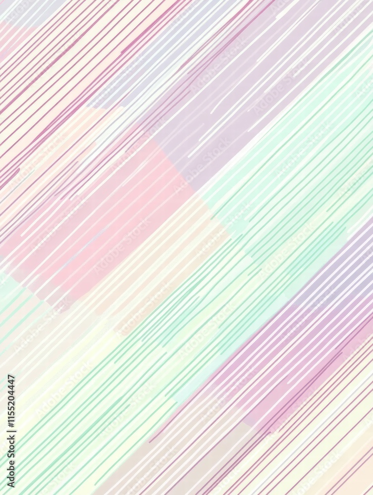 Fototapete striped pattern featuring pastel colors arranged in diagonal lines against a light background. gener