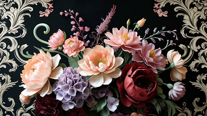 Bouquet of flowers, Generative AI

