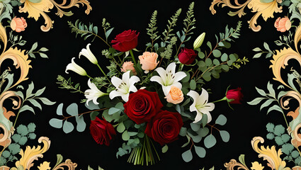 Bouquet of flowers, Generative AI

