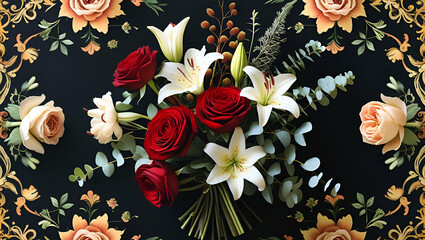 Bouquet of flowers, Generative AI

