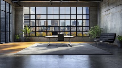 Enhance your virtual calls with an engaging background of a spacious office layout. 