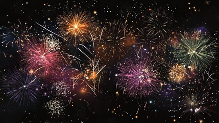 Fototapeta premium Night Sky Fireworks Display