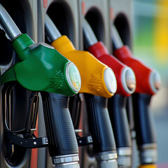 Gasoline pumps.