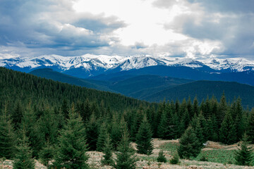 incredible view of the mountains, hiking, travel.