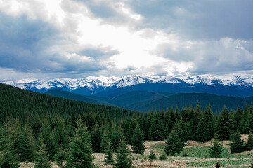 incredible view of the mountains, hiking, travel.