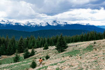 incredible view of the mountains, hiking, travel.