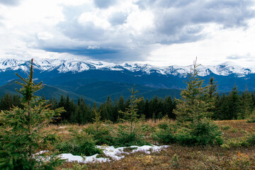 incredible view of the mountains, hiking, travel.