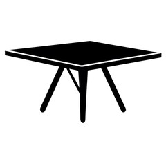 table isolated on white