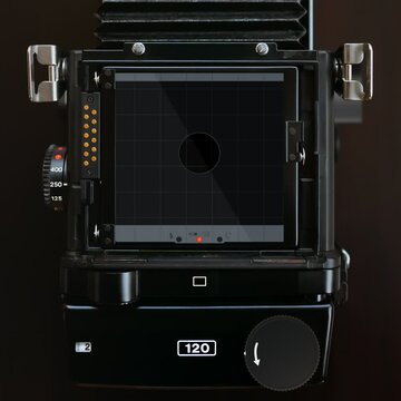 A retro viewfinder camera overlay clip in a square format on a transparent alpha channel.