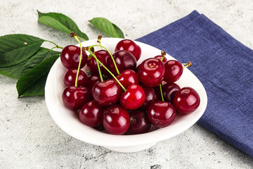 Ripe sweet and juicy cherry