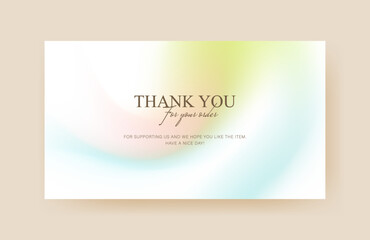 Fototapeta premium thank you card template, business card, aesthetic greeting card template, printable custom small business card 