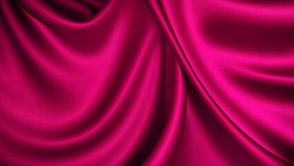 Obraz premium Bright red theater curtain with soft pleats, representing performance and elegance. Perfect for entertainment, drama, and interior themes. Generative AI