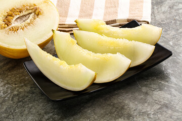 Sweet juicy ripe melon slices