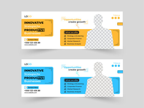 Creative corporate business marketing social media and Facebook cover banner post template, social media marketing promotion timeline cover post and or web banner for digital marketing business