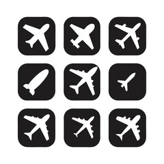 Aircraft Icon Vector Set | Airplane Illustration Collection