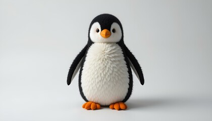 Obraz premium toy penguin on a white background