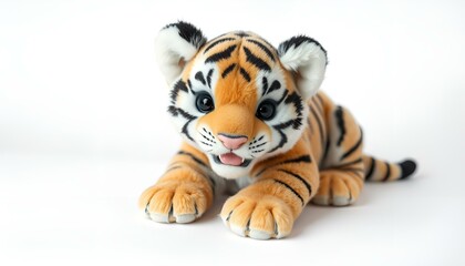 Obraz premium toy tiger isolated on white