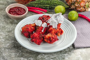 Indian cuisine - Red Chicken lolypops