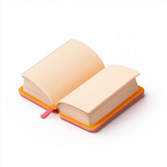 Open Book with Blank Pages.