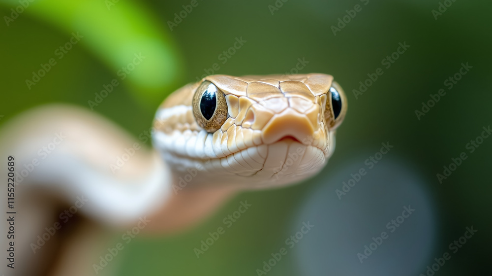 Poster close-up view of a snake showcasing unique features in a natural environment during daylight hours