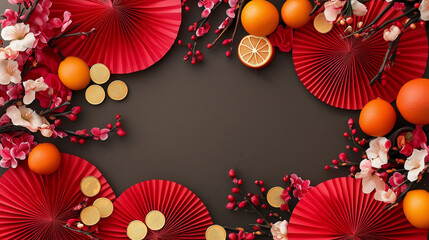 red and yellow new year background
