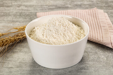Wheat flour for cooking in the bowl