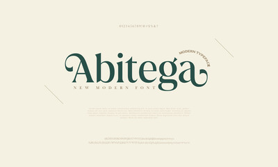 Elegant alphabet letters font and number. Classic Lettering Minimal Fashion Designs. Typography modern serif fonts regular decorative vintage concept. vector illustration
