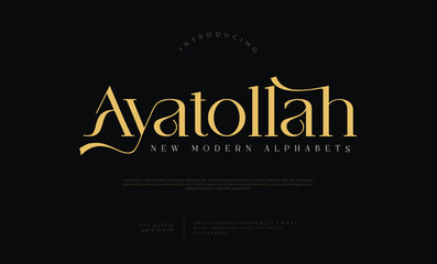 Luxury font alphabet logo. Typography beautiful fashion elegant classic letters serif italic fonts decorative wedding vintage retro logos. vector illustration
