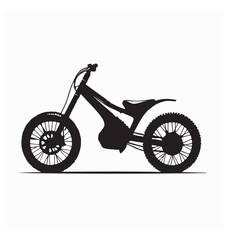 Trial motor bike silhouette Vector Image image isolated on white background.