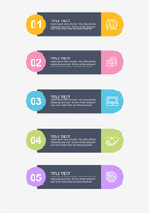 Colorful infographic template flat design infographic design. Four Step Infographic design template.