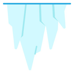 Illustration of Icicles Flat Icon Design