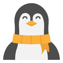 Illustration of Penguin Avatar Flat Icon Design