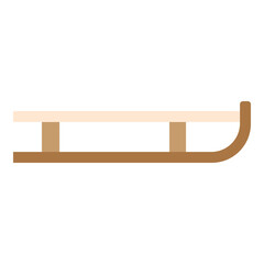 Illustration of Sledge Flat Icon Design