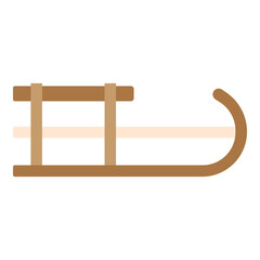 Illustration of Sledge Flat Icon Design