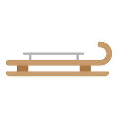 Illustration of Sledge Flat Icon Design