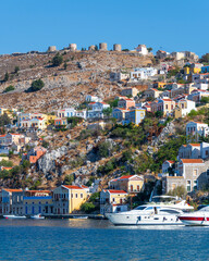 Fototapeta premium Symi Island harbour view in Greece