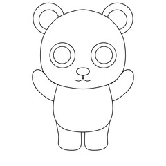 Coloring picture of a teddy bear saying I love you