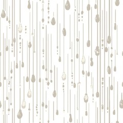 Fototapeta premium Hanging drops and lines creating a modern seamless pattern