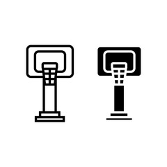 Basketball ring icon set 
