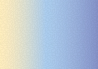 Fondo de patrón de líneas curvas con degradado de amarillo a azul claro