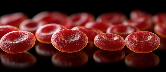Close-up of Red Blood Cells.
