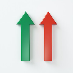 Split green and red arrows symbolizing bullish and bearish trends