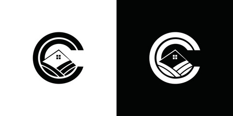 simple letter C initial logo vector