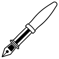Fountain Pen Line Art Vector Design