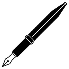Fountain Pen Line Art Vector Design